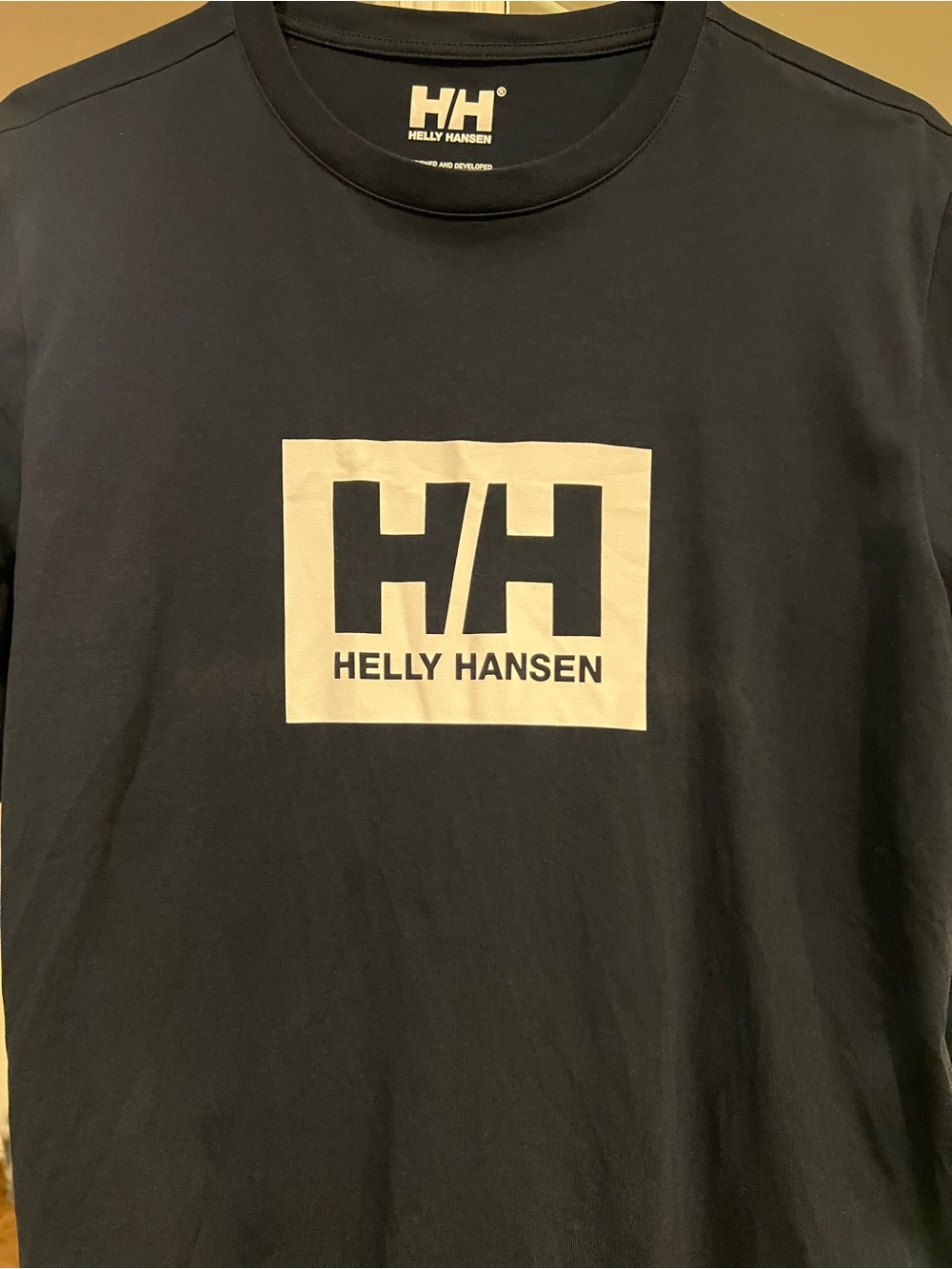 Helly Hansen Navy Tee with White HH Box Logo